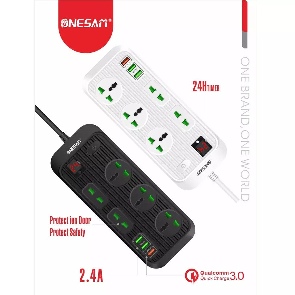ONESAM 5.4A Auto-id Power Socket | Shopna Online Store .