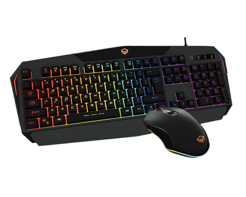 Meetion Backlit Rainbow Gaming Keyboard and Mouse Combo C510 | Shopna Online Store .