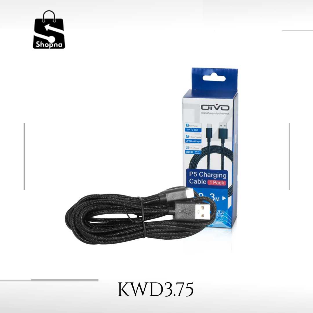 OIVO 3M Extra Long Cable Charger for PS5 | Shopna Online Store .