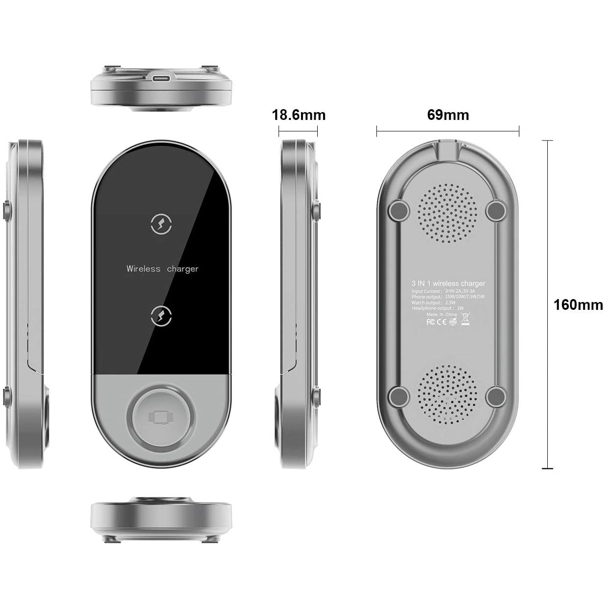 15W 3 in 1 Wireless Charger Station | Shopna Online Store .