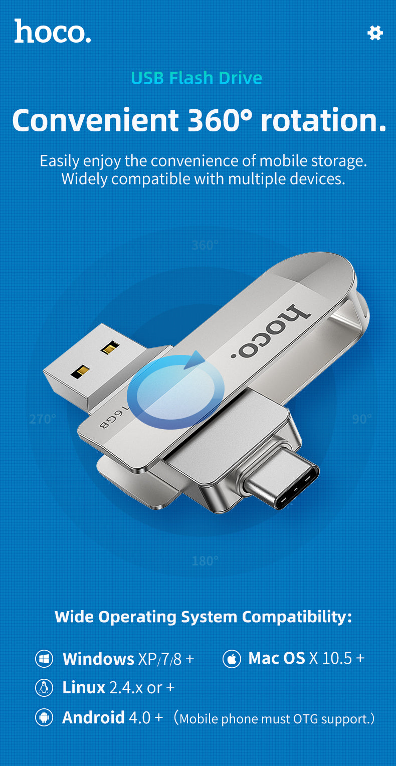 Hoco UD10 Wise Type-C USB flash drive | Shopna Online Store .