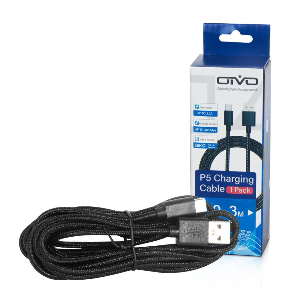 OIVO 3M Extra Long Cable Charger for PS5 | Shopna Online Store .