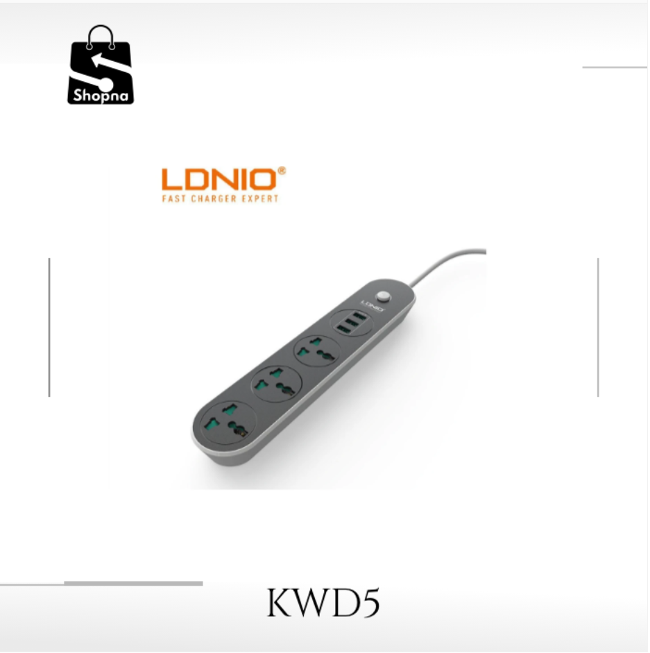 LDNIO Power Socket & Smart 3 USB Charging Ports 3.4A SC3301 | Shopna Online Store .