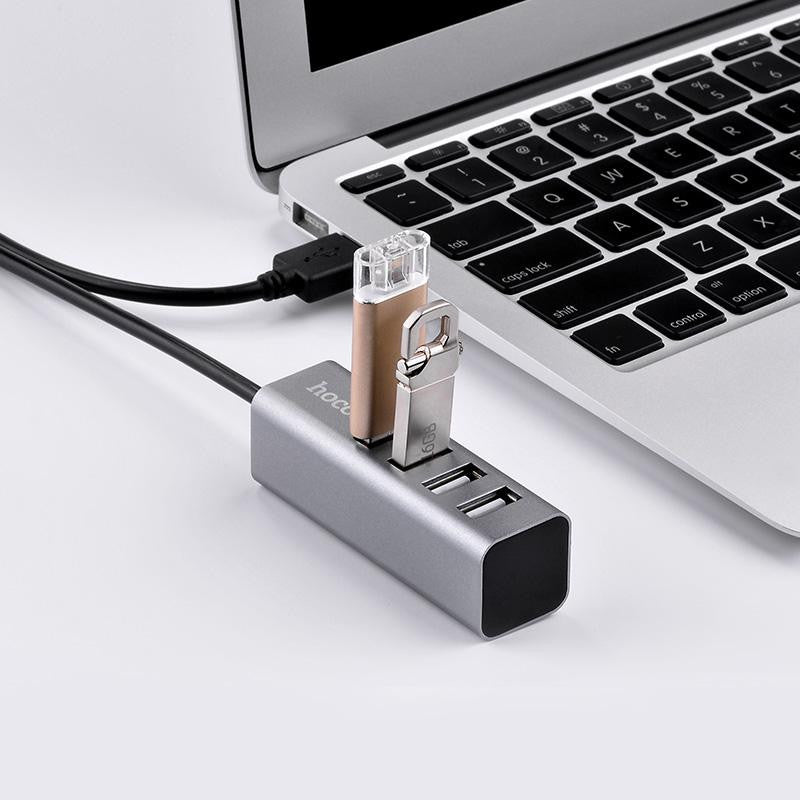 hoco.USB hub “HB1” USB-A to four ports USB 2.0 charging and data sync | Shopna Online Store .